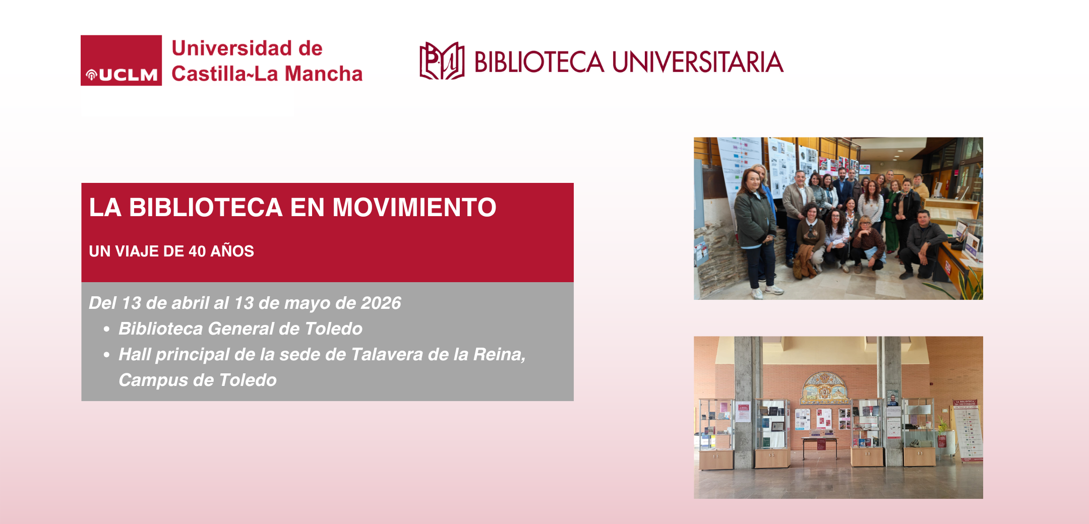 Exposición bibliográfica “La biblioteca en movimiento: un viaje de 40 años"