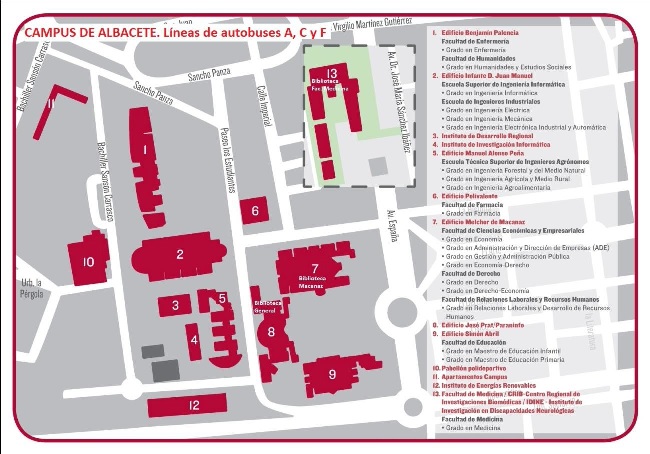 Plano del Campus de Albacete