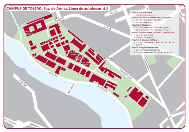 Plano del Campus de Toledo. Fábrica de Armas