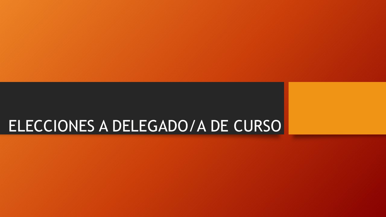 Elecciones delegado/a  de curso