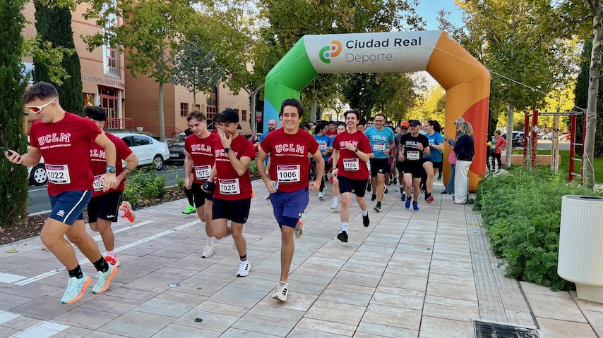 Carrera solidaria Campus a través 2025 en Albacete (1), Ciudad Real (2), Cuenca (3) y Toledo (4).