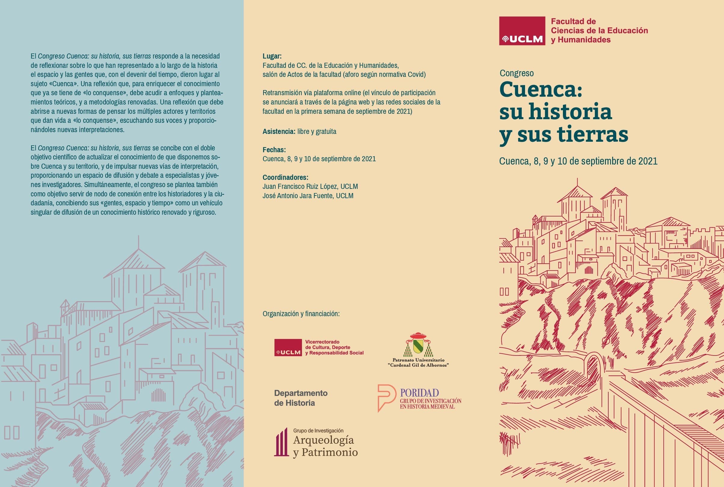 tríptico congreso Cuenca Historia